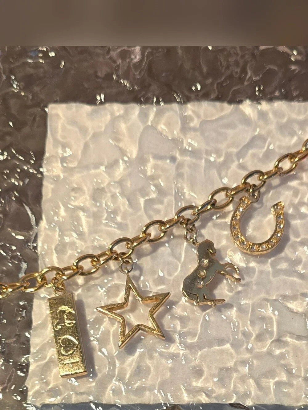 Vintage Equestrian-Themed Charm Bracelet
